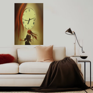 Zeit ist wertvoll   AI Art Poster