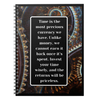 Zeit ist wertvoll notizblock