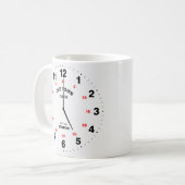 Zeit, jetzt ZUHAUSE zu gehen Kaffeetasse (Vorderseite Links)