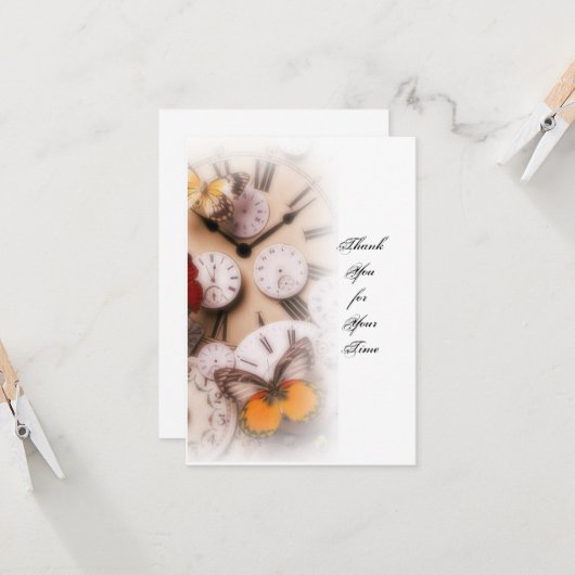 Zeit Karte (Vorderseite/Rückseite Beispiel)