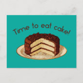 Zeit, Kuchen zu essen Postkarte (Vorderseite)