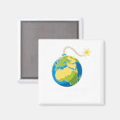 Zeit läuft aus Sticker  Magnet (Vorderseite/Rückseite)