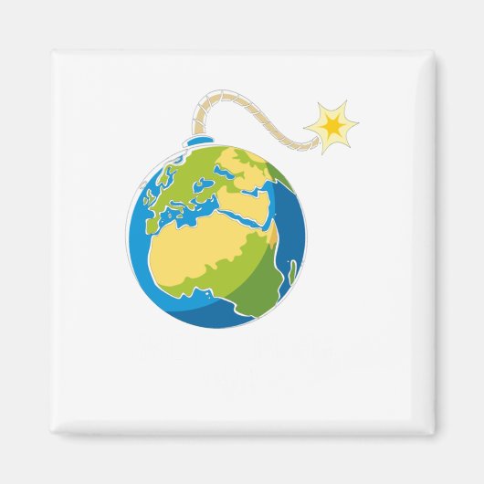 Zeit läuft aus Sticker  Magnet (Vorne)