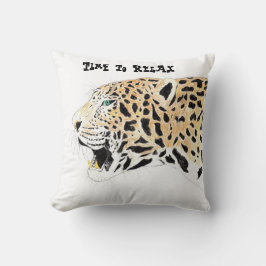 Zeit, Leopard zu entspannen Kissen