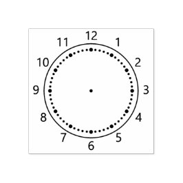 Zeit lernen Uhr Gummi-Briefmarke Gummistempel