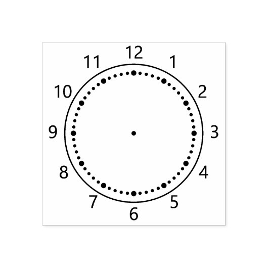 Zeit lernen Uhr Gummi-Briefmarke Gummistempel (Prägung)