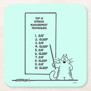 Zeit-Management Rechteckiger Pappuntersetzer