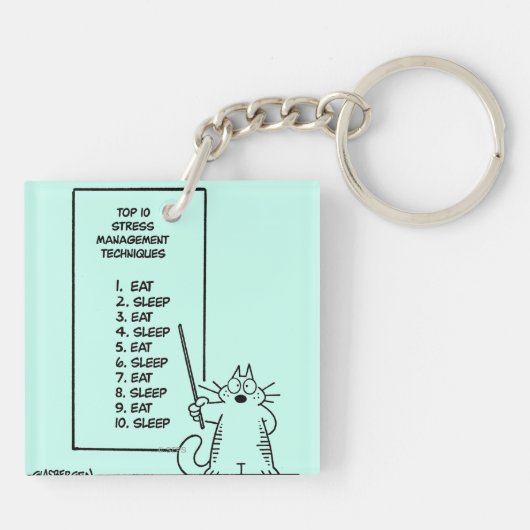 Zeit-Management Schlüsselanhänger (Rückseite)