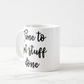 Zeit, Material getane Tasse zu erhalten (Vorderseite Links)