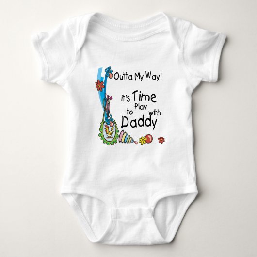 Zeit, mit Daddy zu spielen Baby Strampler (Vorderseite)