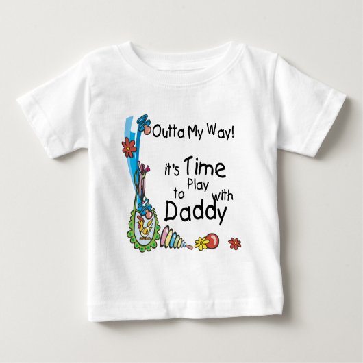 Zeit, mit Daddy zu spielen Baby T-shirt (Vorderseite)