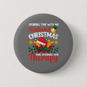 Zeit mit dem Ehemann auf Weihnachten Funny Sant Button (Vorderseite)