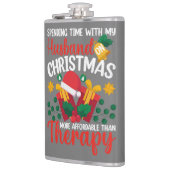 Zeit mit dem Ehemann auf Weihnachten Funny Sant Flachmann (Links)