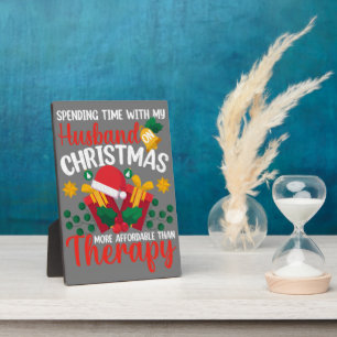 Zeit mit dem Ehemann auf Weihnachten Funny Sant Fotoplatte