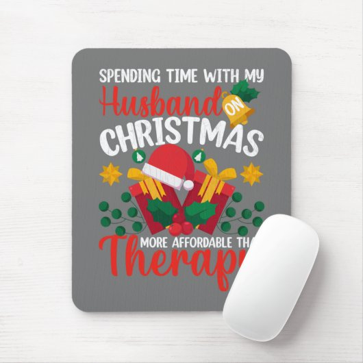 Zeit mit dem Ehemann auf Weihnachten Funny Sant Mousepad (Mit Mouse)