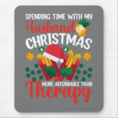 Zeit mit dem Ehemann auf Weihnachten Funny Sant Mousepad (Vorne)