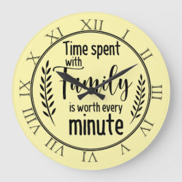 Zeit mit der Familie Große Wanduhr