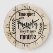Zeit mit der Familie Große Wanduhr (Vorderseite)
