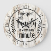 Zeit mit der Familie Große Wanduhr (Vorderseite)