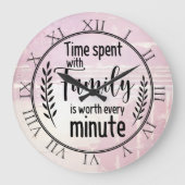 Zeit mit der Familie Große Wanduhr (Vorderseite)
