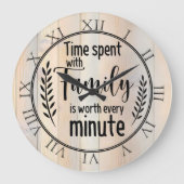 Zeit mit der Familie Große Wanduhr (Vorderseite)