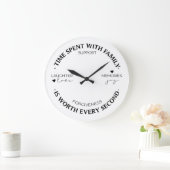 Zeit mit der Familie verbracht Große Wanduhr (Zuhause)