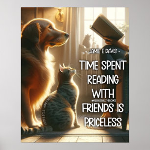 Zeit mit Freunden beim Lesen verbracht Poster
