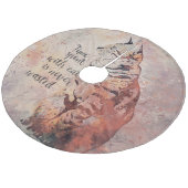 Zeit mit Katzen Fleece Weihnachtsbaumdecke (Schrägansicht)