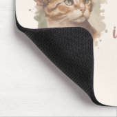 Zeit mit Katzen Niedliche Wasserfarbe Mousepad (Ecke)