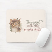 Zeit mit Katzen Niedliche Wasserfarbe Mousepad (Mit Mouse)