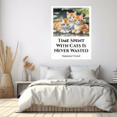 Zeit mit Katzen Niedliches Motivierend Plakat