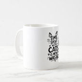 Zeit mit Katzen verbracht Kaffeetasse (Vorderseite Links)