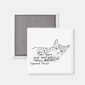 Zeit mit Katzen verbracht. . . Magnet (Vorderseite/Rückseite)