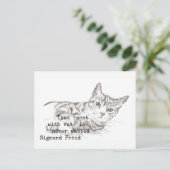 Zeit mit Katzen verbracht. . . Postkarte (Stehend Vorderseite)