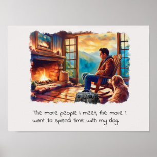 Zeit mit meinem Hund verbringen Poster