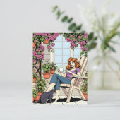 Zeit mit meinem Katzen, Kaffee und Pflanze verbrin Postkarte (Stehend Vorderseite)