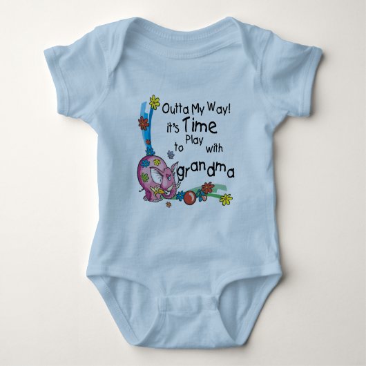 Zeit, mit Oma zu spielen Baby Strampler (Vorderseite)