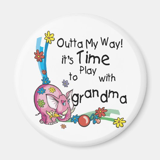 Zeit, mit Oma zu spielen Magnet (Vorne)