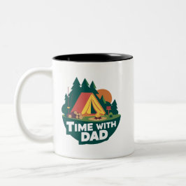 Zeit mit Vater - Vatertag Zweifarbige Tasse