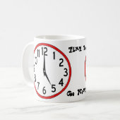 Zeit, nach Hause zu gehen Kaffeetasse (Vorderseite Links)