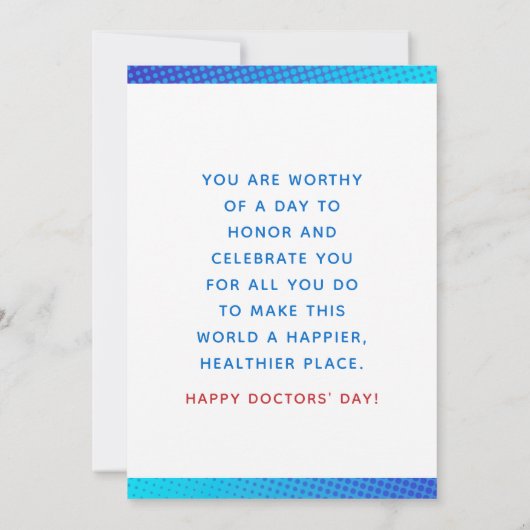 Zeit, Phantastische Ärzte wie SIE zu feiern Karte (Rückseite)