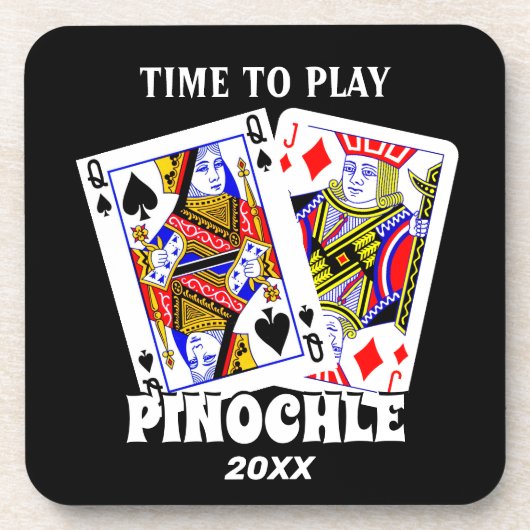 Zeit, Pinochle zu spielen Getränkeuntersetzer (Vorderseite)