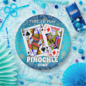 Zeit, Pinochle zu spielen Pappteller (Party)