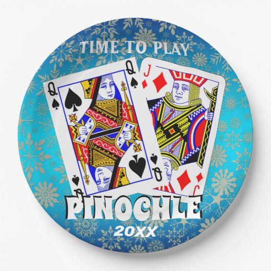 Zeit, Pinochle zu spielen Pappteller (Vorderseite)