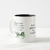 ZEIT, Positives Christliches Affirmationscoffe zu Zweifarbige Tasse (Vorderseite Links)