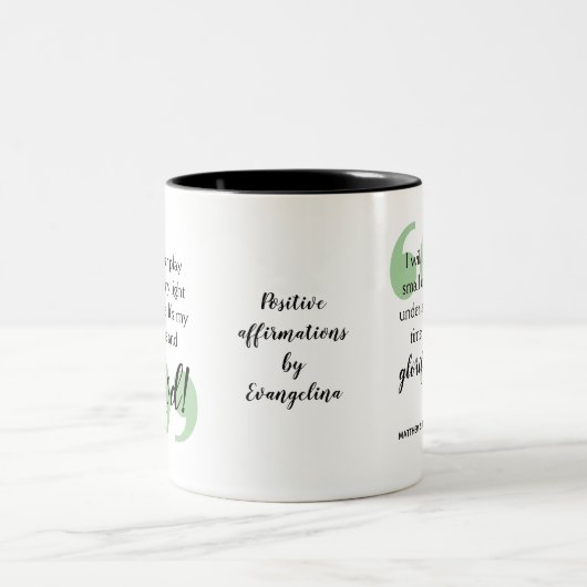 ZEIT, Positives Christliches Affirmationscoffe zu Zweifarbige Tasse (Mittel)