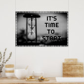 "Zeit" Positives Wall Art Poster (Küche)