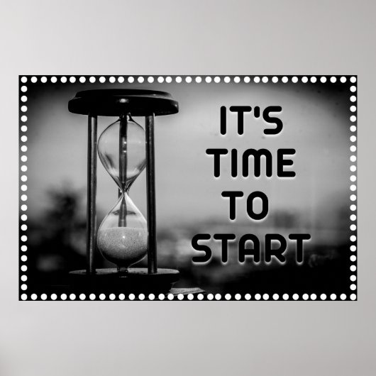 "Zeit" Positives Wall Art Poster (Vorne)