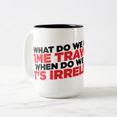 Zeit-Reise Zweifarbige Tasse (Vorderseite Links)