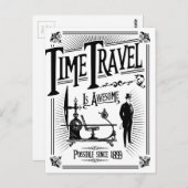 Zeit Reisen ist phantastisch Postkarte (Vorne/Hinten)